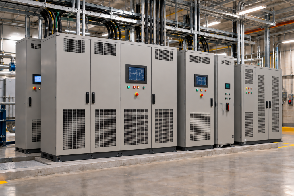 Industrial UPS and battery charger in a process plant power room – Novatech